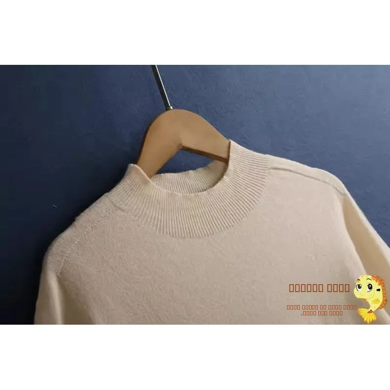 768-runder Ne-Strickpullover, dünn, lang, Sve Base IRt, mehrfarbig, Innenbekleidung, Herbst, neues SLE, schlichtes Design, Pendeln, Fri...