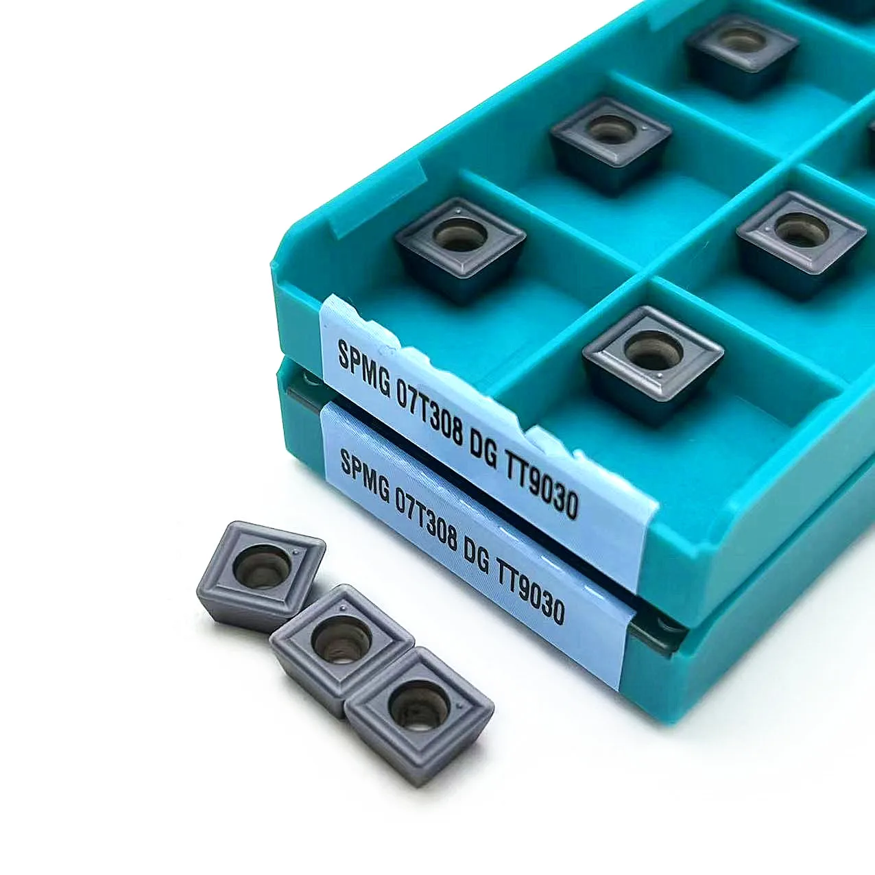 Cuchillas de aleación dura, portaherramientas Indexable de carburo, SPMG07T308 DG TT9030, SPMG07T308 DG TT8020, 10 unidades