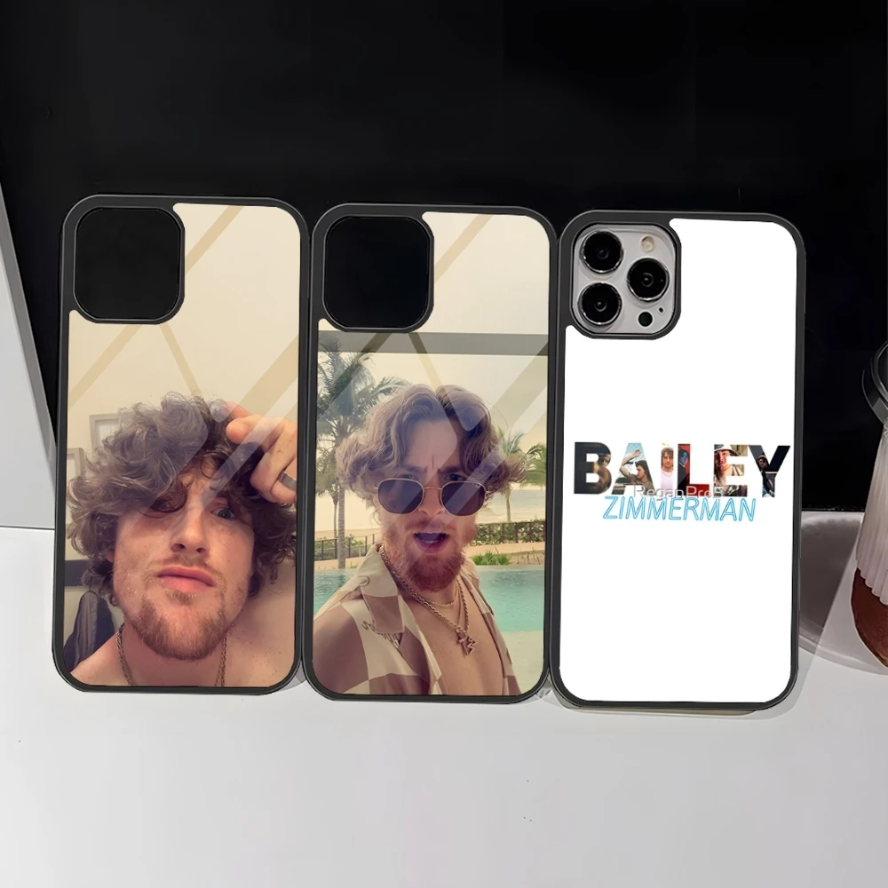 Singer Bailey Zimmerman Phone Case For Iphone 16 Pro 15 Pro Max 14 12 11 13 Mini 8 7 Plus X Xs XR PC+TPU Design Cover