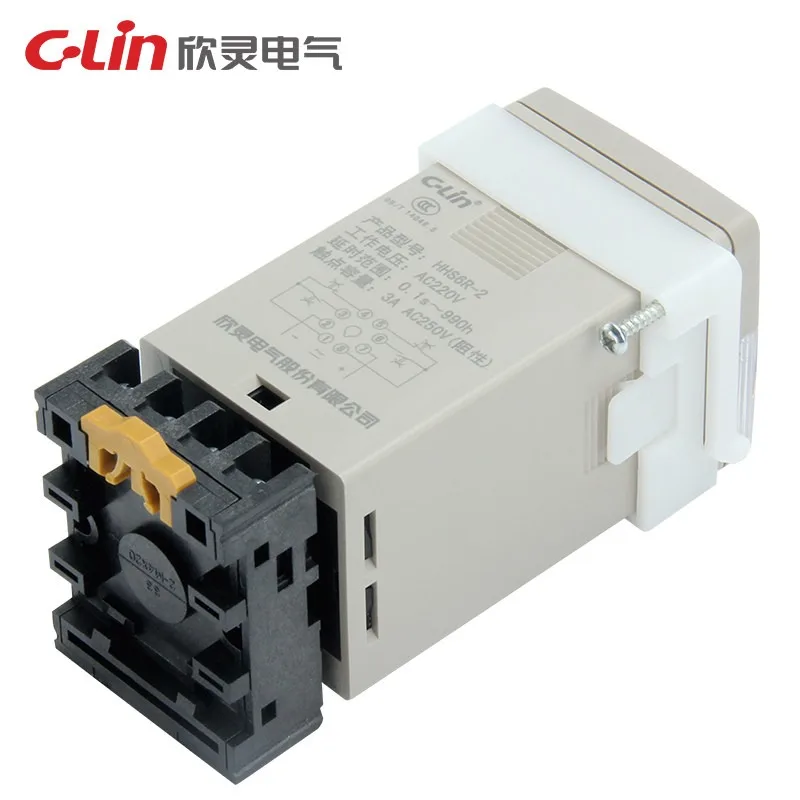 HHS6R-2 cycle time relay AC220V touchpoint two open and two closed, dual cycle delay timer