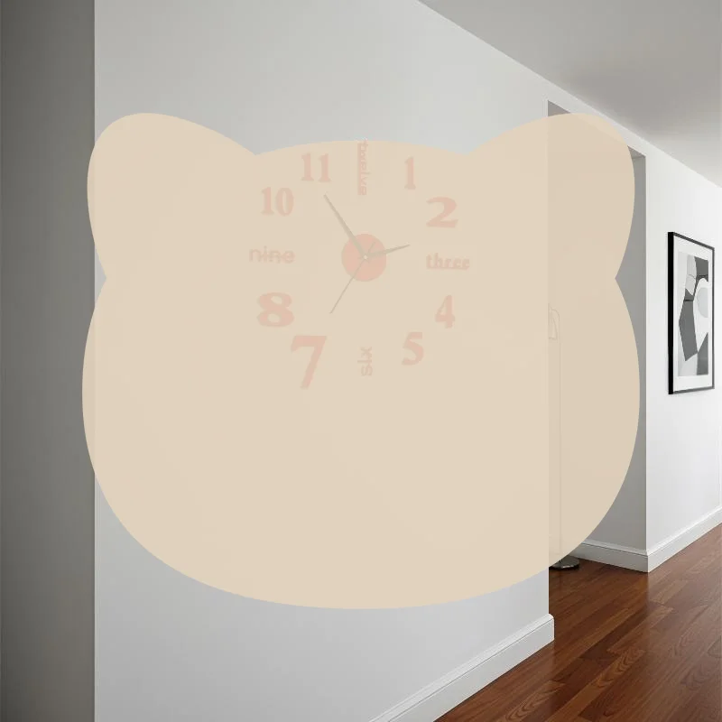 2D 3D Large Mirror Wall Clock Stickers DIY Acrylic Quartz Clock for Kids Room Living Room Home Wall Decor