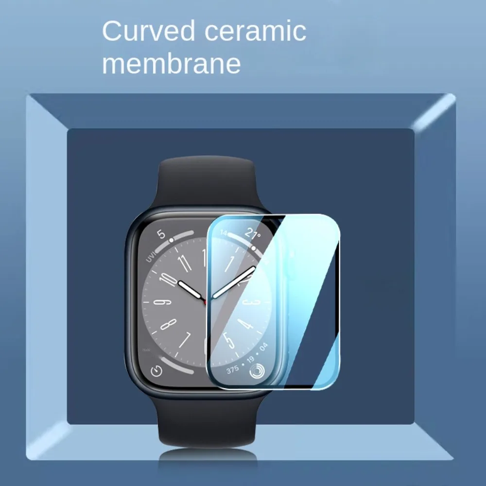 فيلم شاشة سيراميك 38/40/41/42/44/45/49 مللي متر واقي شاشة مضاد للخدش لساعة أبل 1 2 3 4 5 6 7 8SE S7 S8 S9 Ultra Ultra2