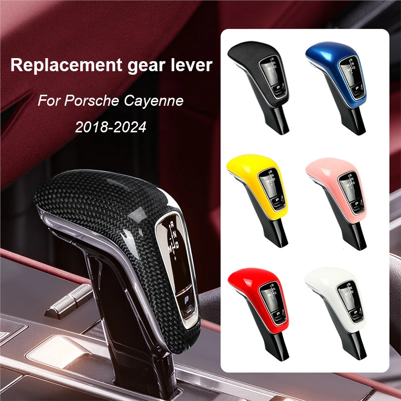 

Car Gear Head Lever Shift Knob Replacement Interior Modification For Porsche Cayenne 2018 2019 2020 2021 2022 2023 2024