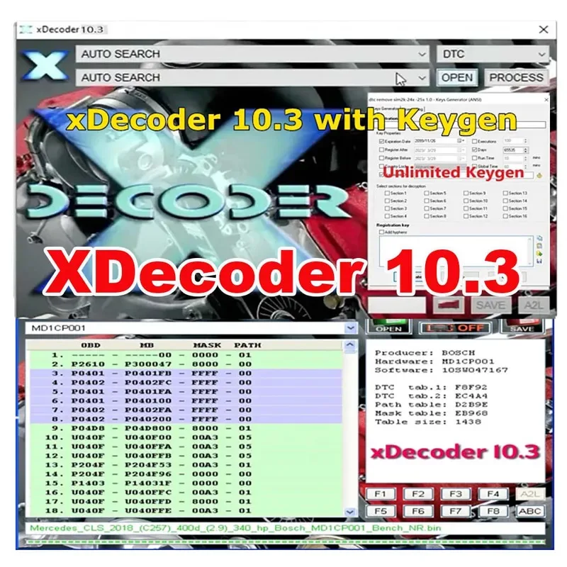 برنامج 6 في 1 وحدة التحكم الإلكترونية WinOLS 4.7 XDecoder 10.3 ECUsafe 2.0 TOYOLEX 4 DaVinci 1.0.28 خدمة IMMO ​ برنامج إصلاح السيارات TOOL V1.2