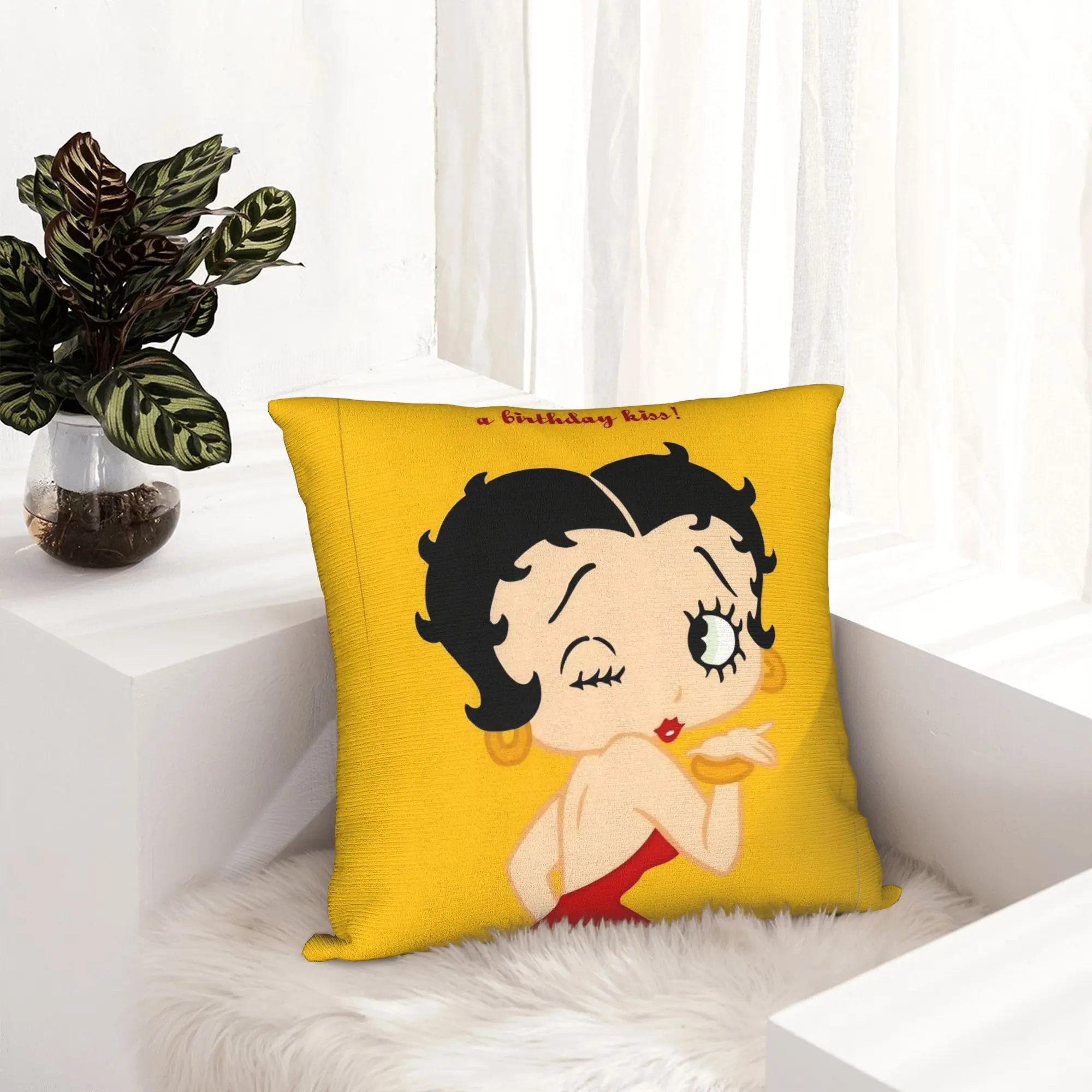 Anime B-Betty BoopS Pillowcase Printed Fabric Cushion Cover Gift  Pillow Case Cover Home Zippered 40*40cm