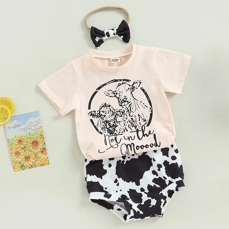 

Летняя одежда для маленьких девочек, топы без рукавов с цветочным принтом и рюшами, шорты, комплект с повязкой на голову с бантом, повседневная одежда для малышей