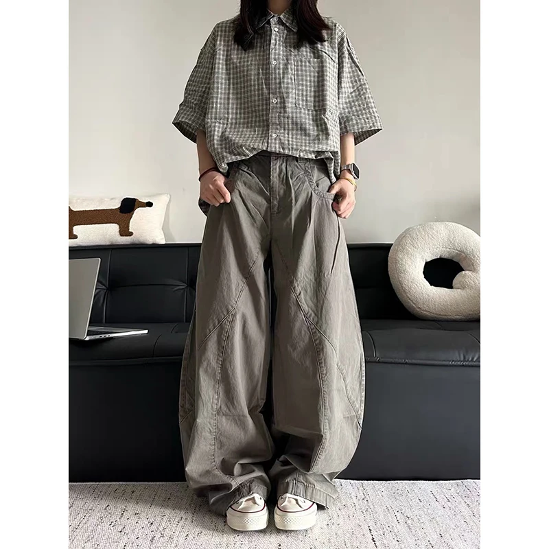 

Женские винтажные готические мешковатые джинсы Y2k в стиле эмо, американские ретро 2000-х годов, джинсовые брюки-бойфренды, уличная одежда, брюки большого размера в стиле Харадзюку, осень