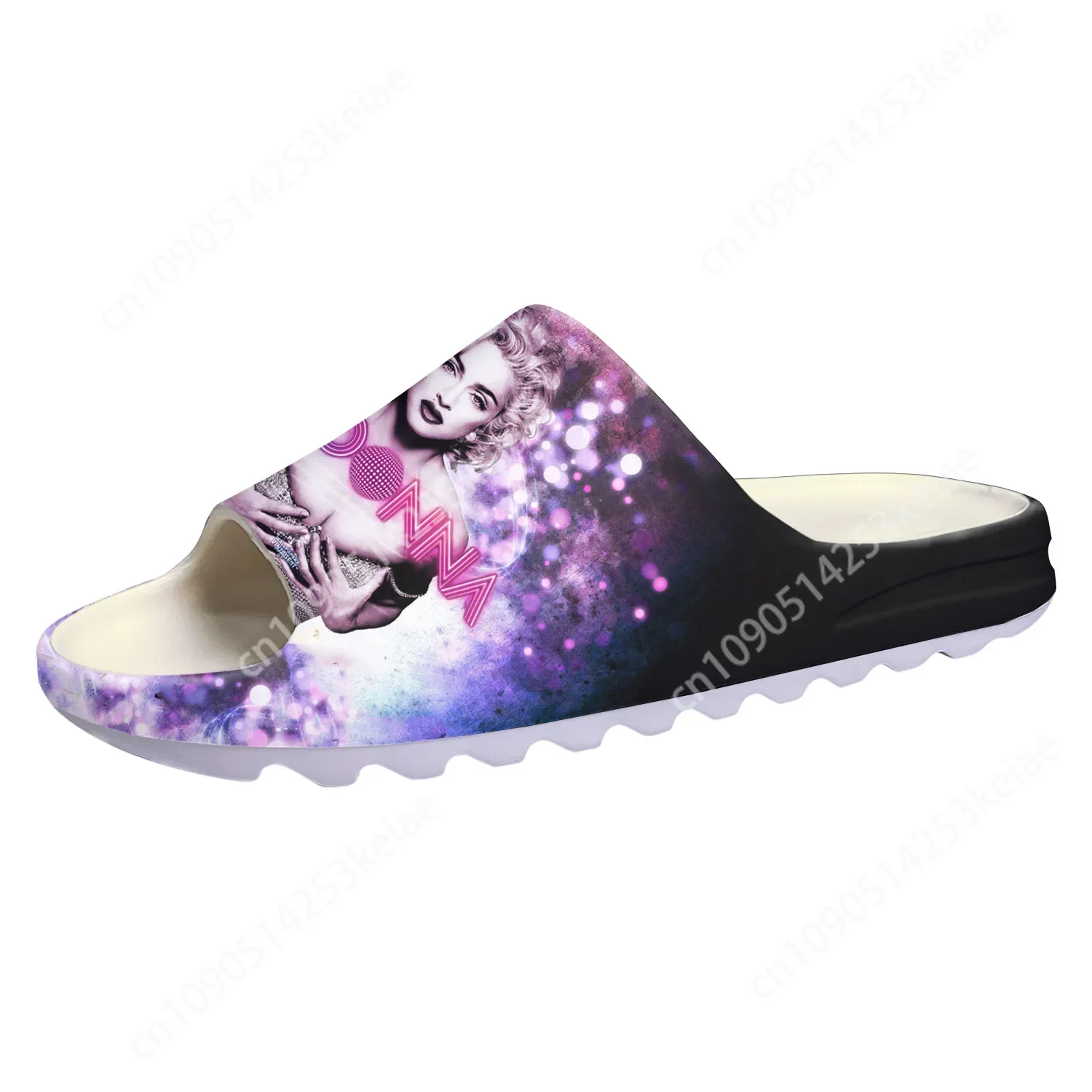 Madonna Rock Singer Disco Music Soft Sole Sllipers Home Clogs Water Shoes Mens Womens Teenager Beach Customize on Shit Sandals