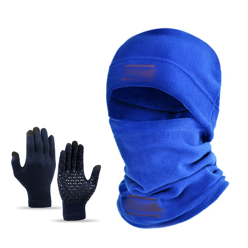 قبعات الخريف والشتاء الدافئة، القفازات، قبعات ركوب الخيل، قبعات المشي لمسافات طويلة سميكة مقاومة للبرودة للرجال والنساء، مجموعات من ثلاث قطع