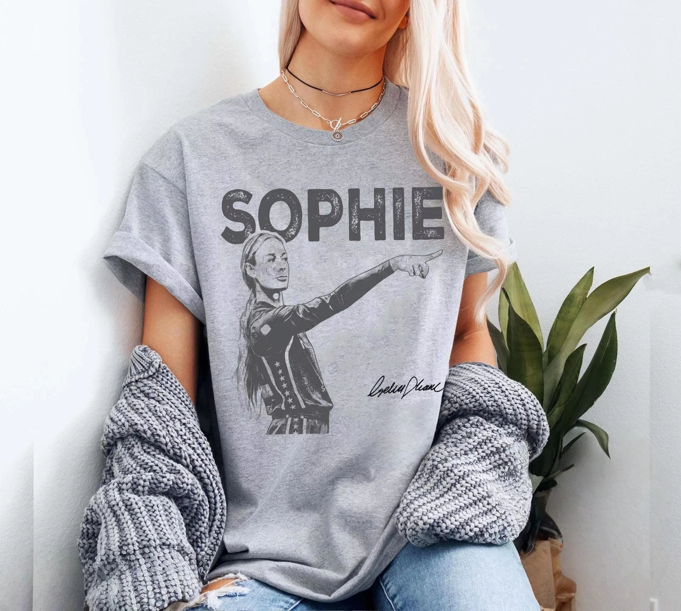 2026 New Edition Sophie Cunningham Emoji Printed T-Shirt - Cotton - Men's and Women's Matching T-Shirt - Streetwear