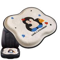 Cooling Car Seat Cover Ice Silk Cooling Seat Cushion For Car Breathable Strawberry Penguin Design Gel Pad Absorbs Pressure