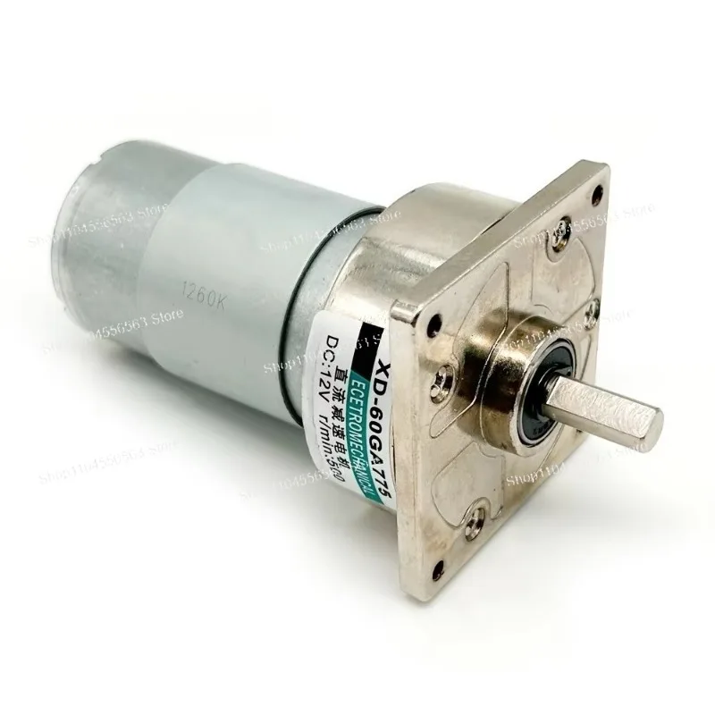 775 Geared Motor 12V Micro Reducer 35W High Torque Speed Adjustable Motor 24V DIY Slow Speed DC Motor XD-60GA775