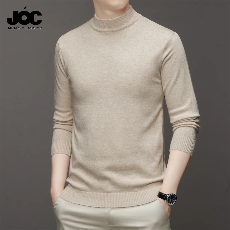 

7 Colour Men's Half High Neck Long Sleeved Solid Color Sweater Soft, Warm and Comfortable Top with a Base