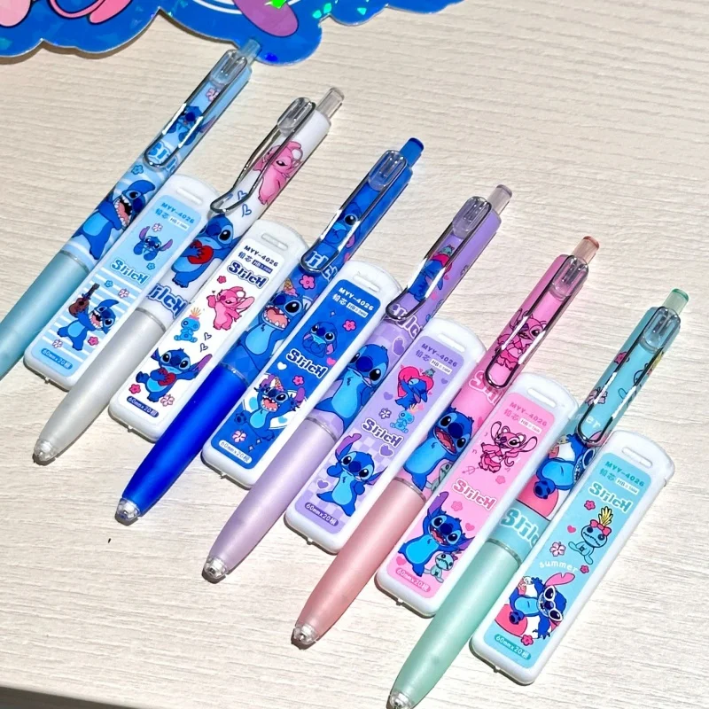 

24set/lot Kawaii Disney Stitch Mechanical Pencil Set Cute 0.5mm Drawing Writing Automatic Pen School Office Supplies