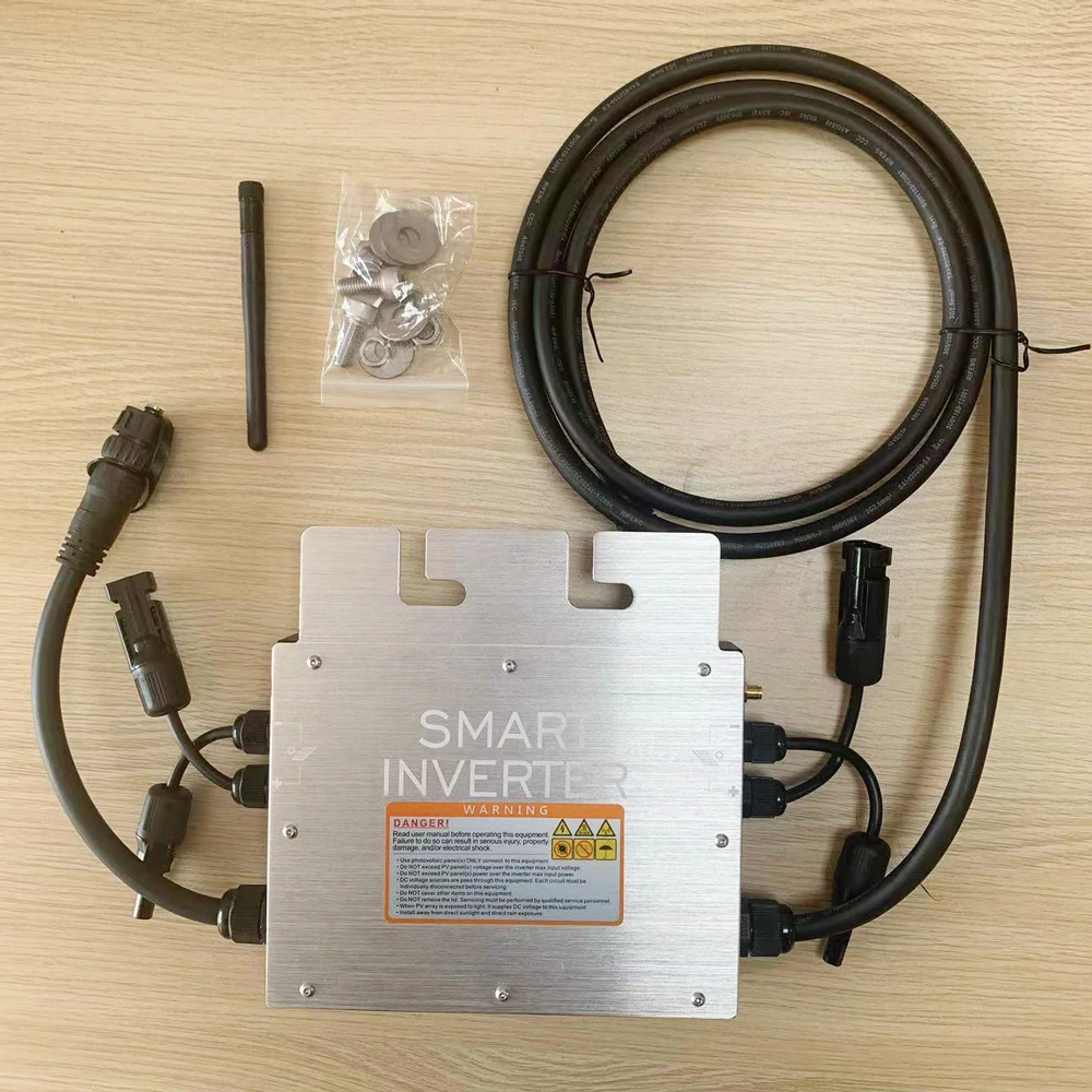600W WiFi Smart Grid Tie Solar Micro Inverter Pure Sine Wave MPPT Tracking Waterproof  Balcony PV Power Equipment