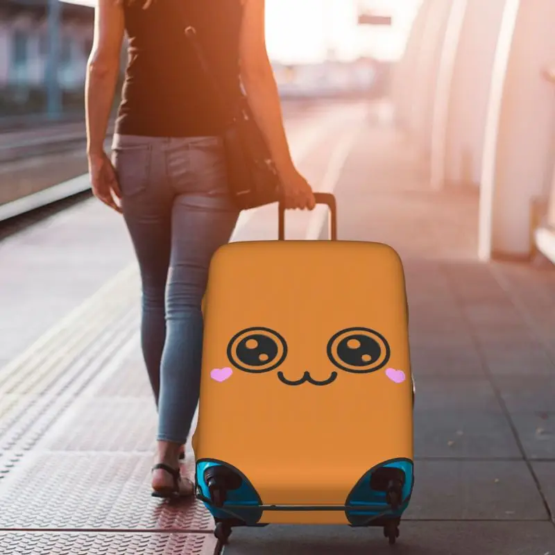 Expression  Cute Funny Pattern Fashion Travel Suitcase Protective Cover Luggage Protective Cover Suitable for 18-32 In Suitcases
