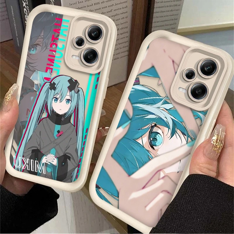 H-Hatsunes Love Heart M-Miku Case For Xiaomi Redmi Note 13 14 12 11 Pro Plus 5G 14S 12S 11S 10S 10 9 Redmi 14C 13C 12C 12 4G
