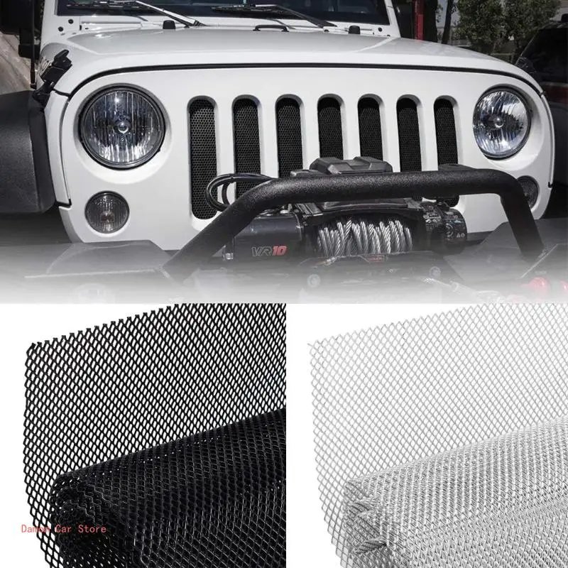 Universal Car Race Grill Net Tuning Aluminium Mesh Grille for Bumpers Waterproof & Resistant