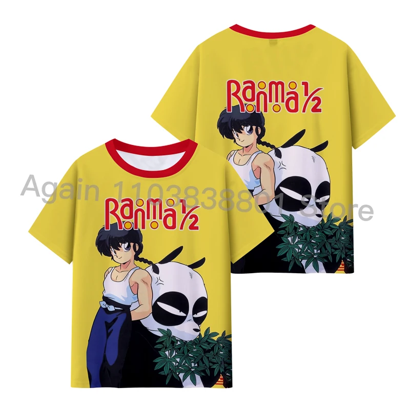 Ranma 12 P-Chan high quality T shirts Fashion Men Women Clothes Anime Teenager Tops Kawaii Kids T shirt Personality Tees 100-5XL