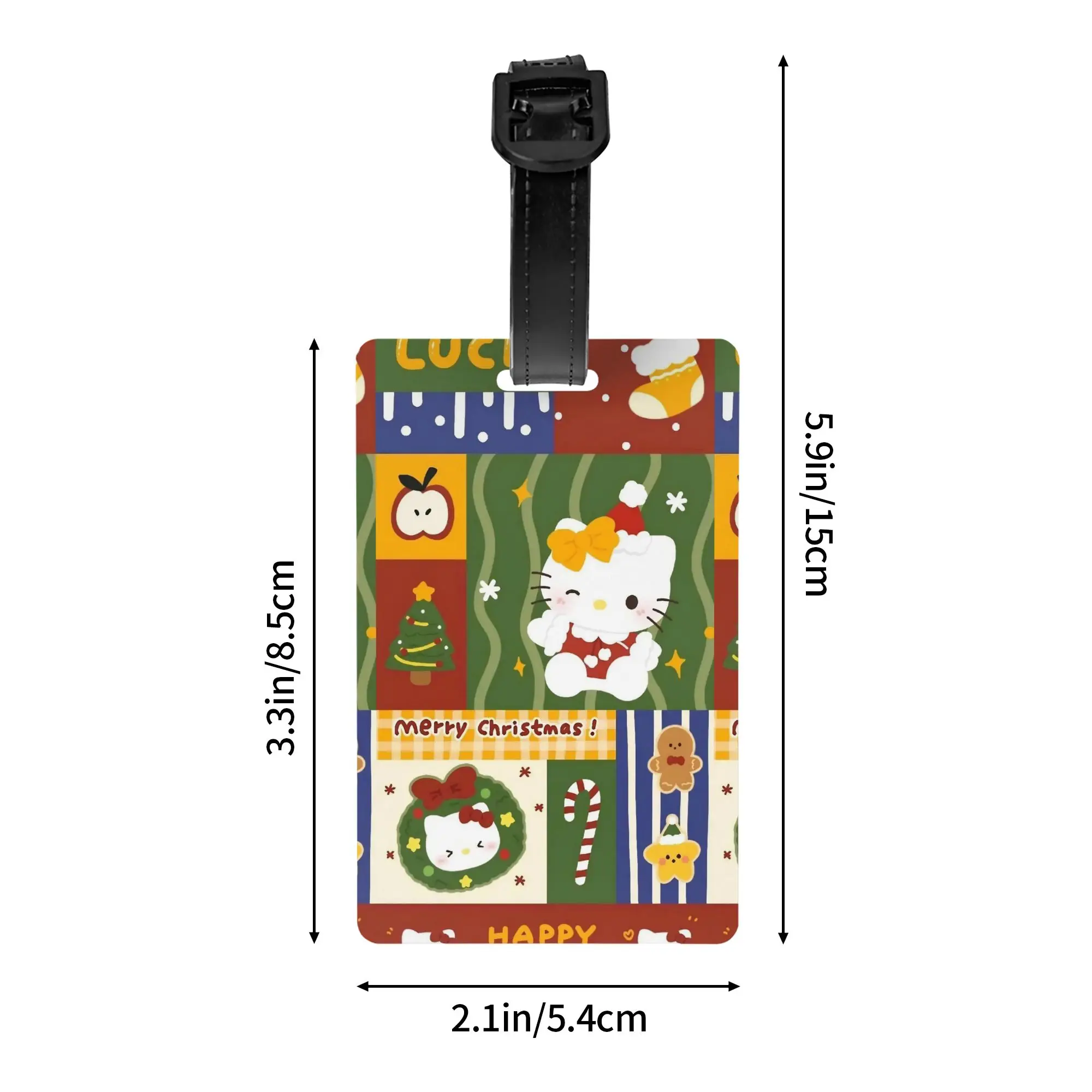 ป้ายติดกระเป๋าเดินทางลายเฮลโลคิตตี้ ของขวัญคริสต์มาส อุปกรณ์เสริมการเดินทาง ป้ายพีวีซีสำหรับติดกระเป๋าเดินทาง ป้ายชื่อ ป้ายที่อยู่ ป้ายติดกระเป๋าเดินทางสำหรับเครื่องบิน