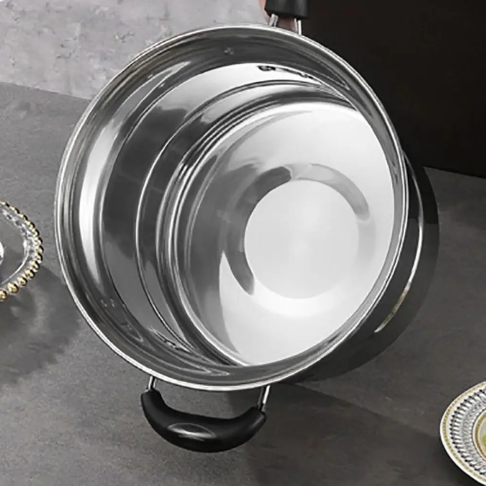 Household Stainless Steel Deep Fryer Pot with Frying Basket and Steamer Visible Lid Pasta Pot Japanese Stockpot Soup