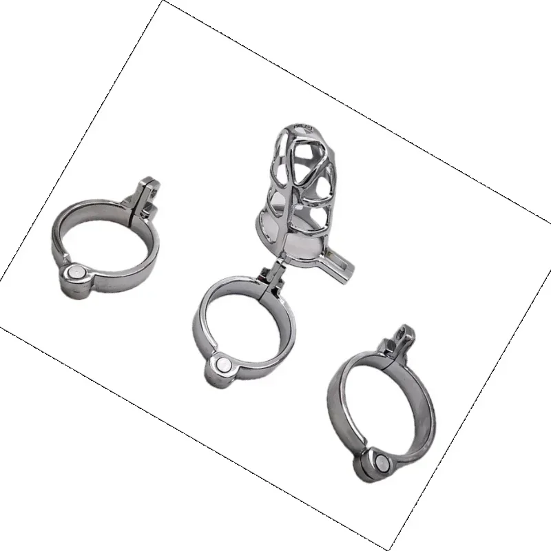 SexyToyMetalCockCageMaleCBTCuckoldCockBallLengthAdjustableChastityCageBeltDevicePenisDickEroticloveLockRingBondageFetishBDSMGear