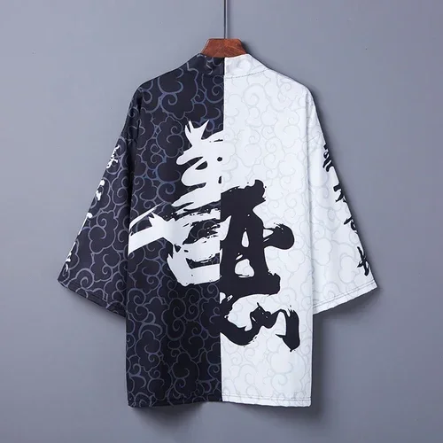 

Japanese Kimono Men Cardigan Streetwear Yukata Yukata Male Kimono Jacket Men Japan Harajuku Samurai Clothes Yukata Haori Obi