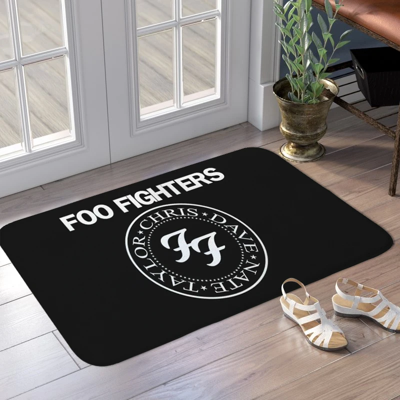 House Entrance Mat D-Foo D-Fighters Waterproof Bathroom Rug Slip-resistant Hallway Living Room Floor Carpet for Kitchen Home