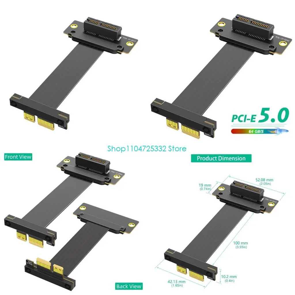 

P5EA Double Vertical 90 Degrees PCIExpress 5.0 Risers Cable for Networking and GPU Connectivities
