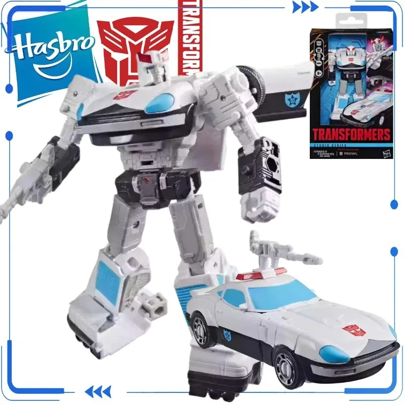 Figura de acción original de Hasbro Transformers Studio Series Deluxe Class Prowl, 40.º aniversario de la película Transformers, juguete