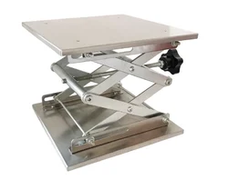 Stainless Steel Lift Table Laboratory Manual 85-280MM Height Adjustable Miniature Lifting Platform 200x200MM Load 15KG