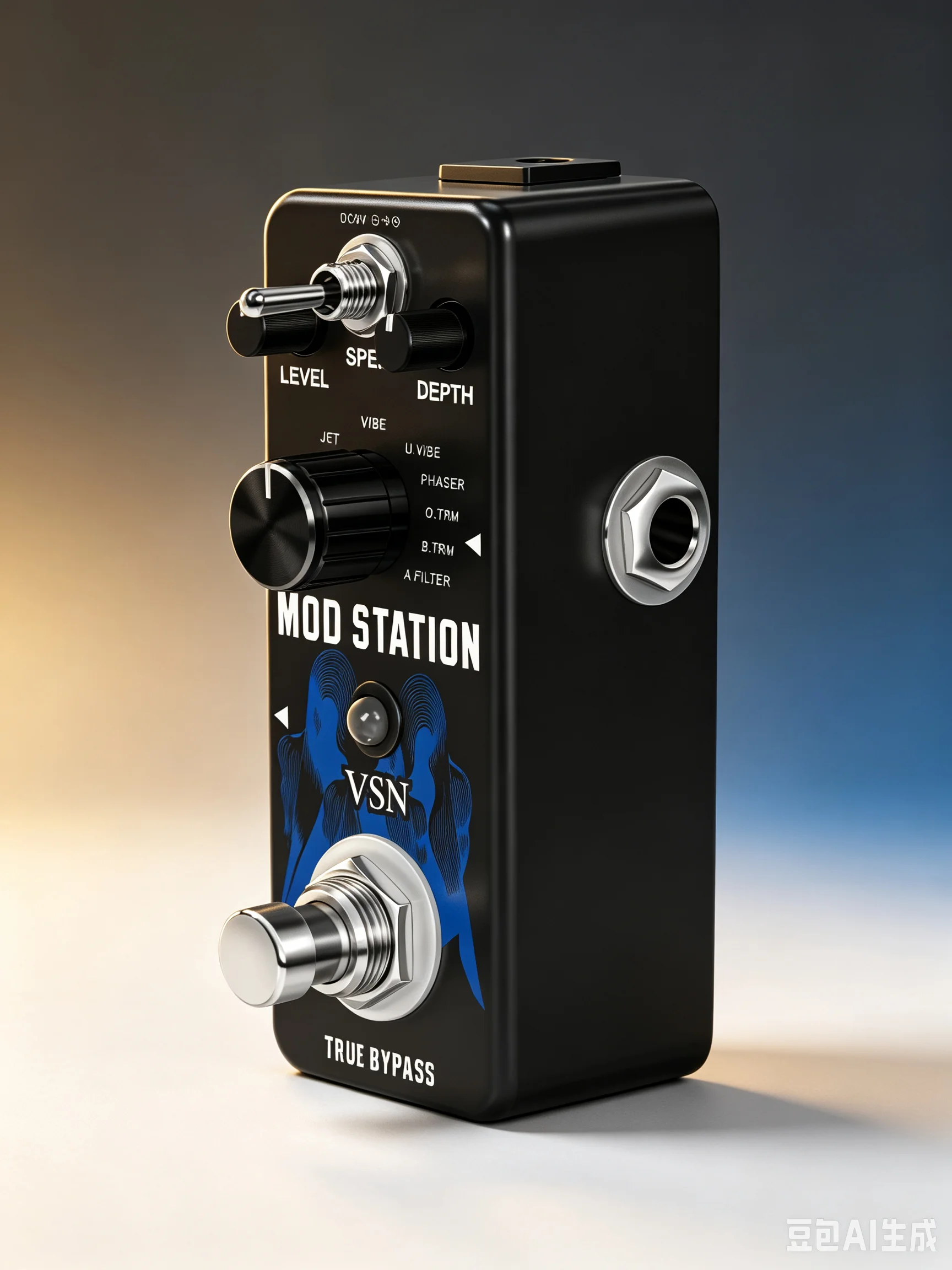 VSN LEF-3808 Mod Station 11-in-1 Modulation Pedal, Chorus Flanger Vibe Phaser Tremolo Filter True Bypass Compact Metal Pedal