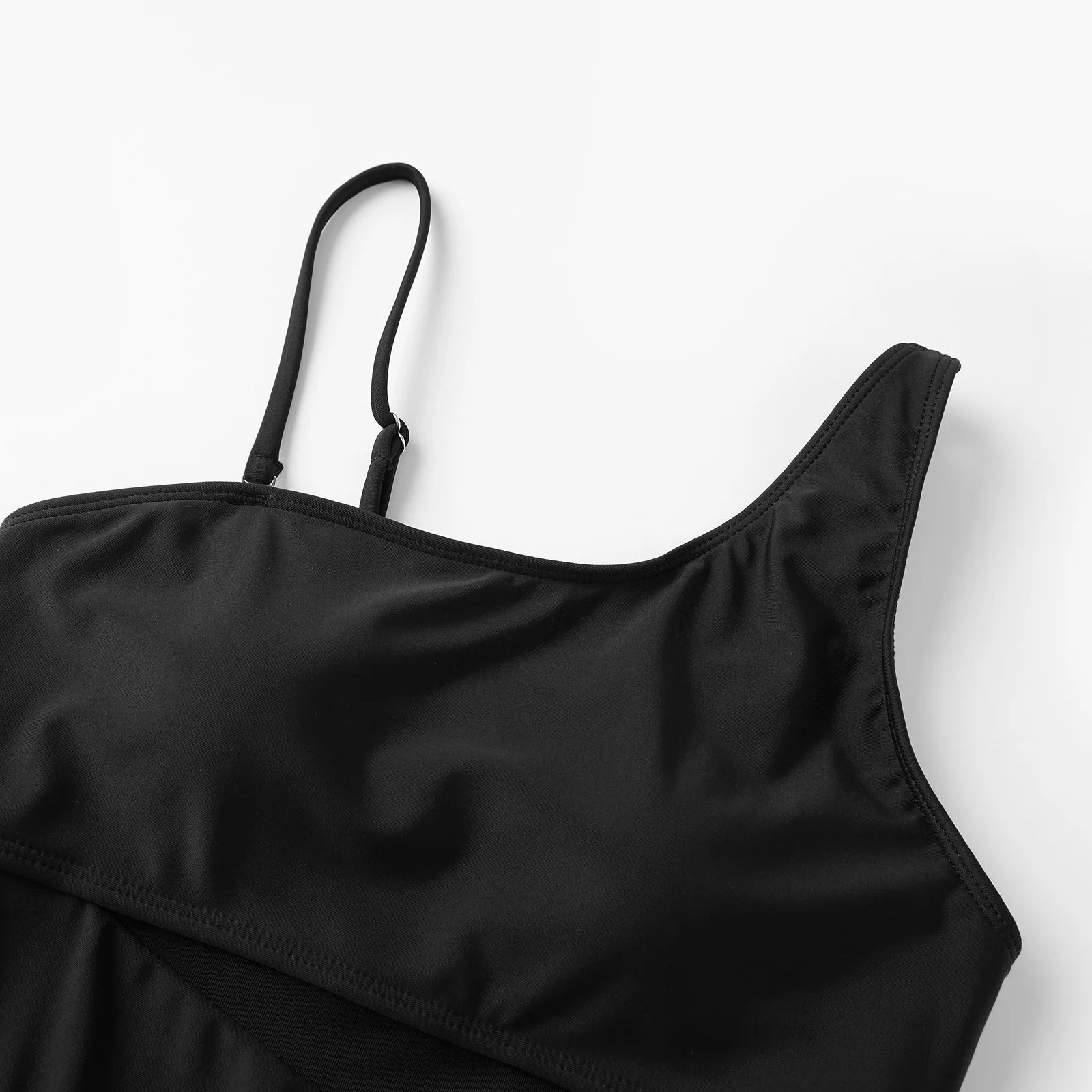 

Женский монокини-купальник с одним открытым плечом, однотонный, без рукавов, с сетчатыми вставками, летний купальный костюм