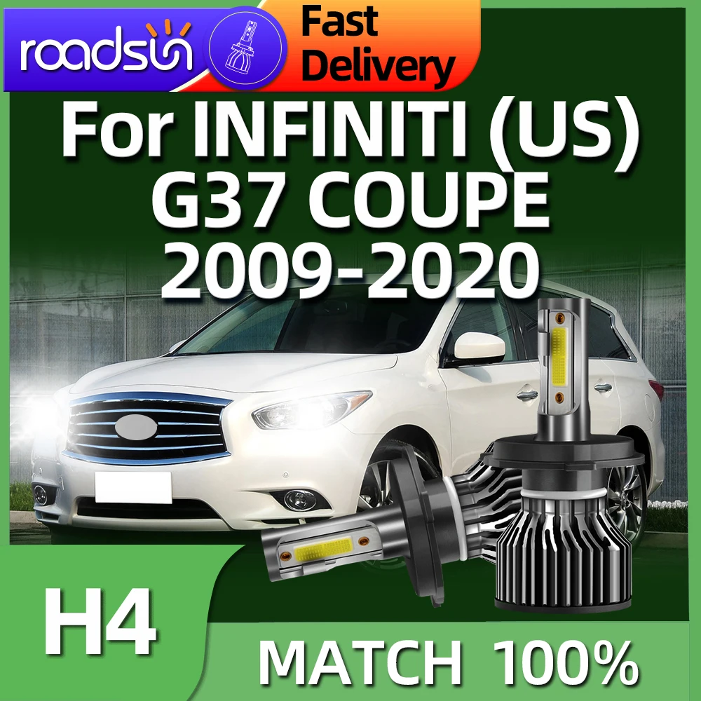 

Roadsun 160W светодиодный Автомобильные фары H4 Фары для INFINITI (US) G37 COUPE 2009 2010 2011 2012 2013 2014 2015 2016 2017 2018 2019 2020