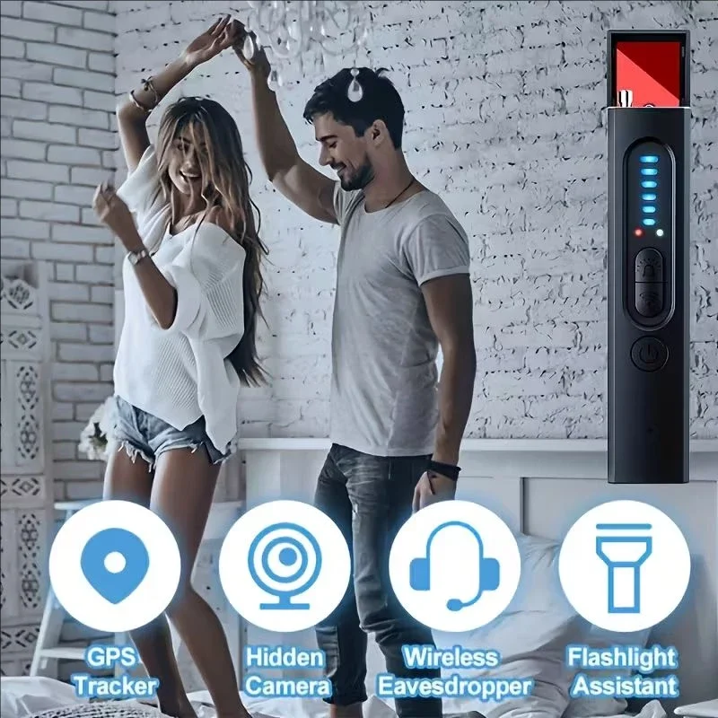 Hidden Camera Detector Anti-Spy Car GPS Tracker Listening Device Bug RF Wireless All Signal Scanner Gadget Security Protection