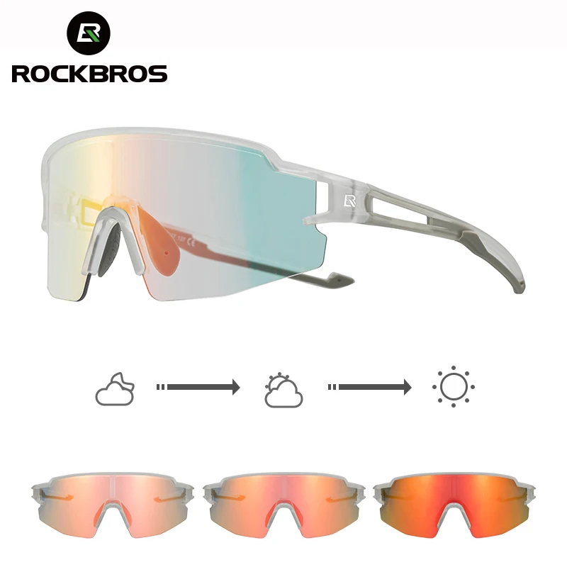 ROCKBROS okulary rowerowe fotochromowe okulary rowerowe UV400 okulary ochronne spolaryzowane okulary przeciwsłoneczne MTB szosowe gogle rowerowe