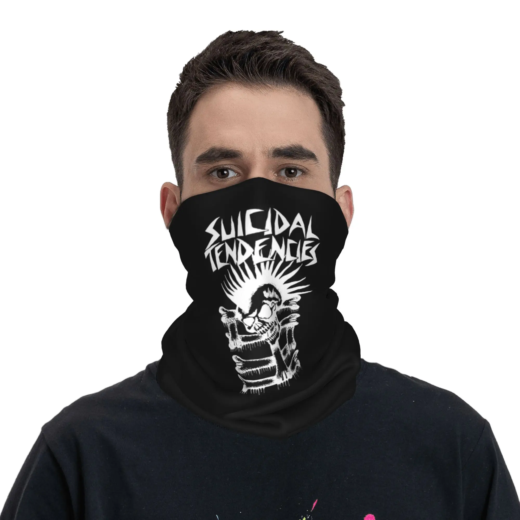 Rock Music Suicidal Tendencies Band Bandana Neck Gaiter Printed Mask Scarf Warm Headband Running For Men Women Adult Windproof view 2