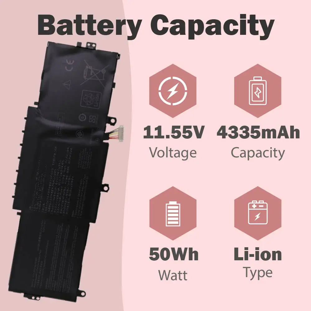 C31N1811 Laptop Battery For Asus ZenBook 14 UX433F UX433FA UX433FN RX433F RX433FA RX433FN BX433F BX433FN U4300F U4300FA U4300FN