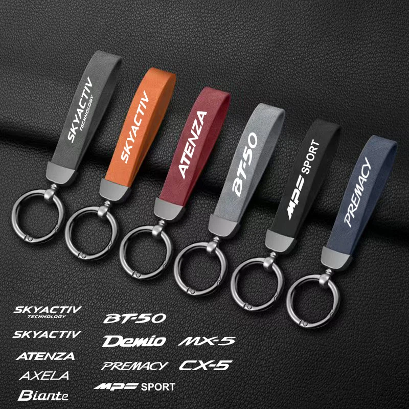 

Car Keychain Keyring Horseshoe Buckle Jewelry for Mazda MX-5 RF MIATA CX-5 Skyactiv 2015 2016 2017 2018 2019 Car Accessories