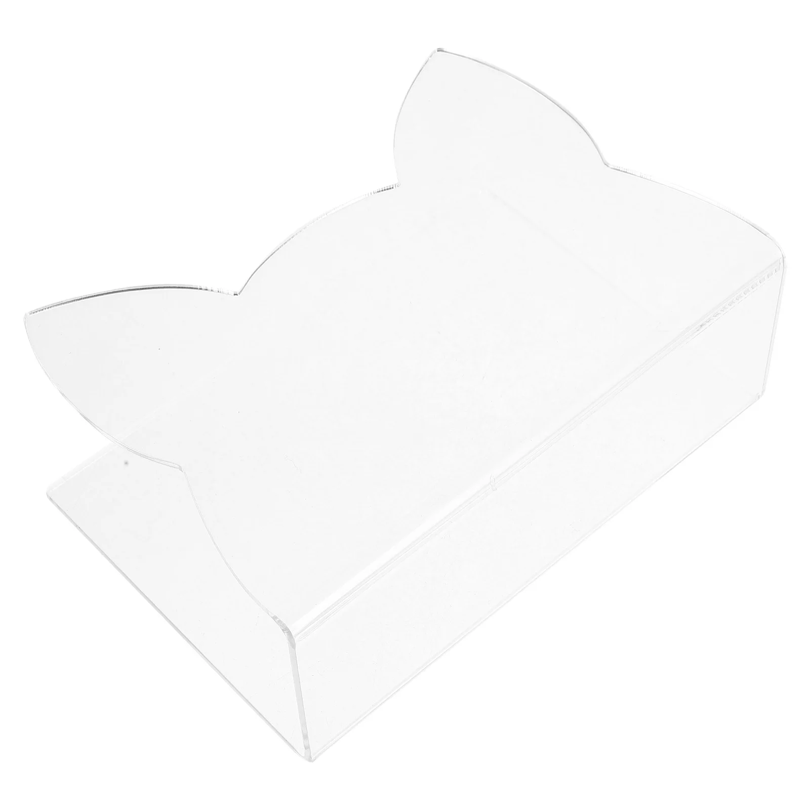 

Cat Shaped Acrylic Mail Holder Multi Functional Desk Organizer for Letters Files Documents Desktop Office Study