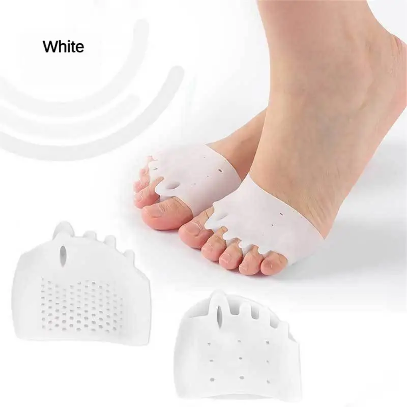 2pcs Silicone Metatarsal Pads Toe Separator Pain Relief Foot Pads Orthotics Foot Massage Insoles Forefoot Socks Foot Care Tool