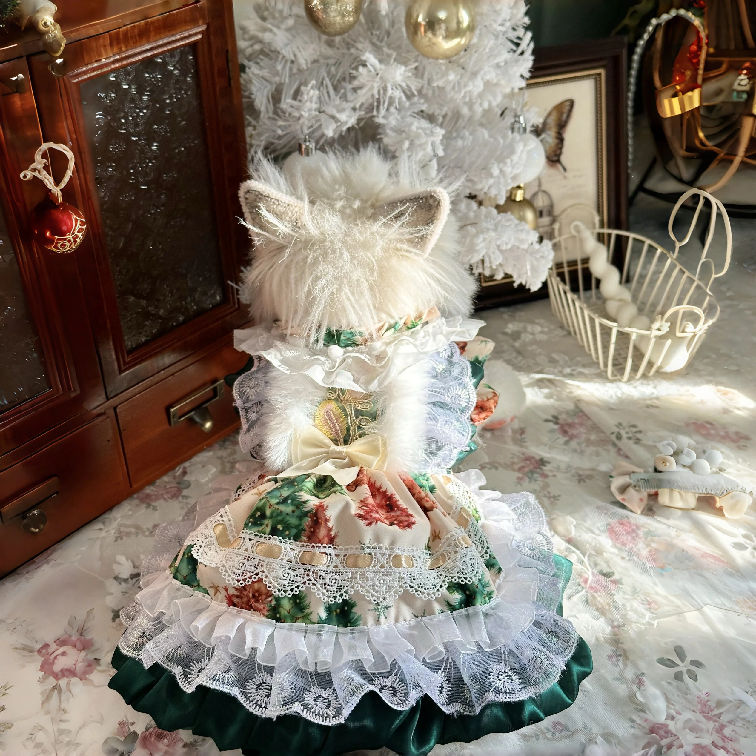 

Puppy Cat Dog Christmas Clothing Autumn Winter Warm Dress For Small Medium Dog Schnauzer Pet Dog Clothe Puppy Outfits Partywear