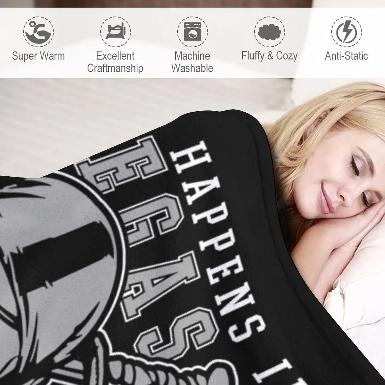 What Happens In Vegas Started In Oakland Football Raider T-Shirt Throw Blanket Kid\'S Blanket Luxury Brand Blanket