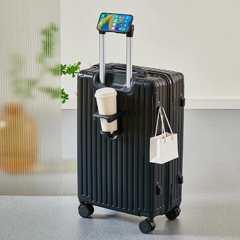 حقيبة أمتعة سفر متوسطة السعة مقاس 20-26 بوصة مع حامل أكواب وحامل هاتف لسهولة السفر #5