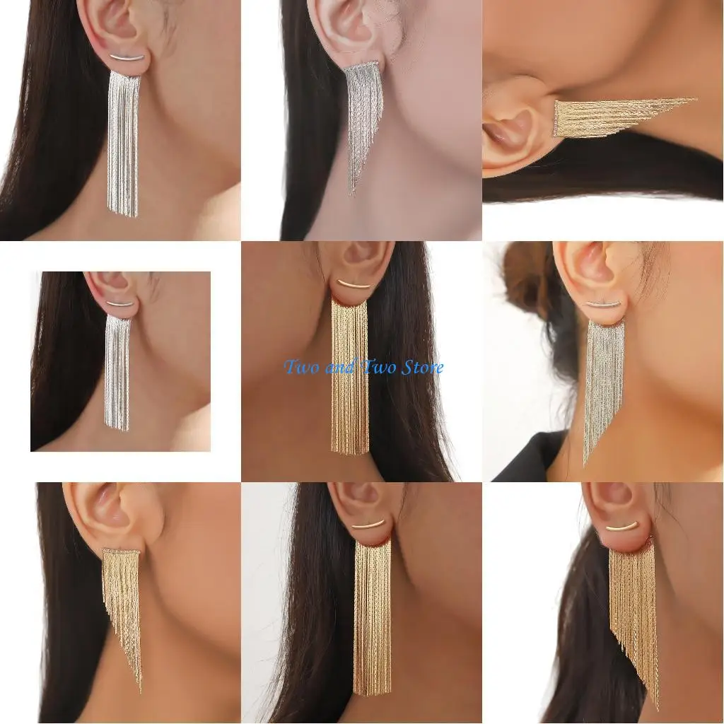 

HX6F Versatile Copper Fringe Earrings for Special Occasions Wear