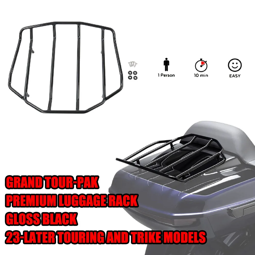 Motorcycle Rear Top Case Carrier Trunk Luggage Rack Rail Tour Pack Shelf Fit For Harley Touring Electra Glide CVO Road Glide ST
