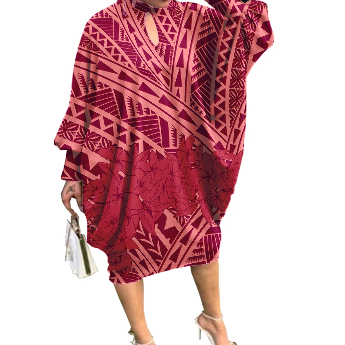 โรงงาน Outlet เสื้อผ้าผู้หญิงฮาวายขนาดใหญ่แฟชั่น Party Dresses Polynesian Samoa Tribe Kaftan Dress