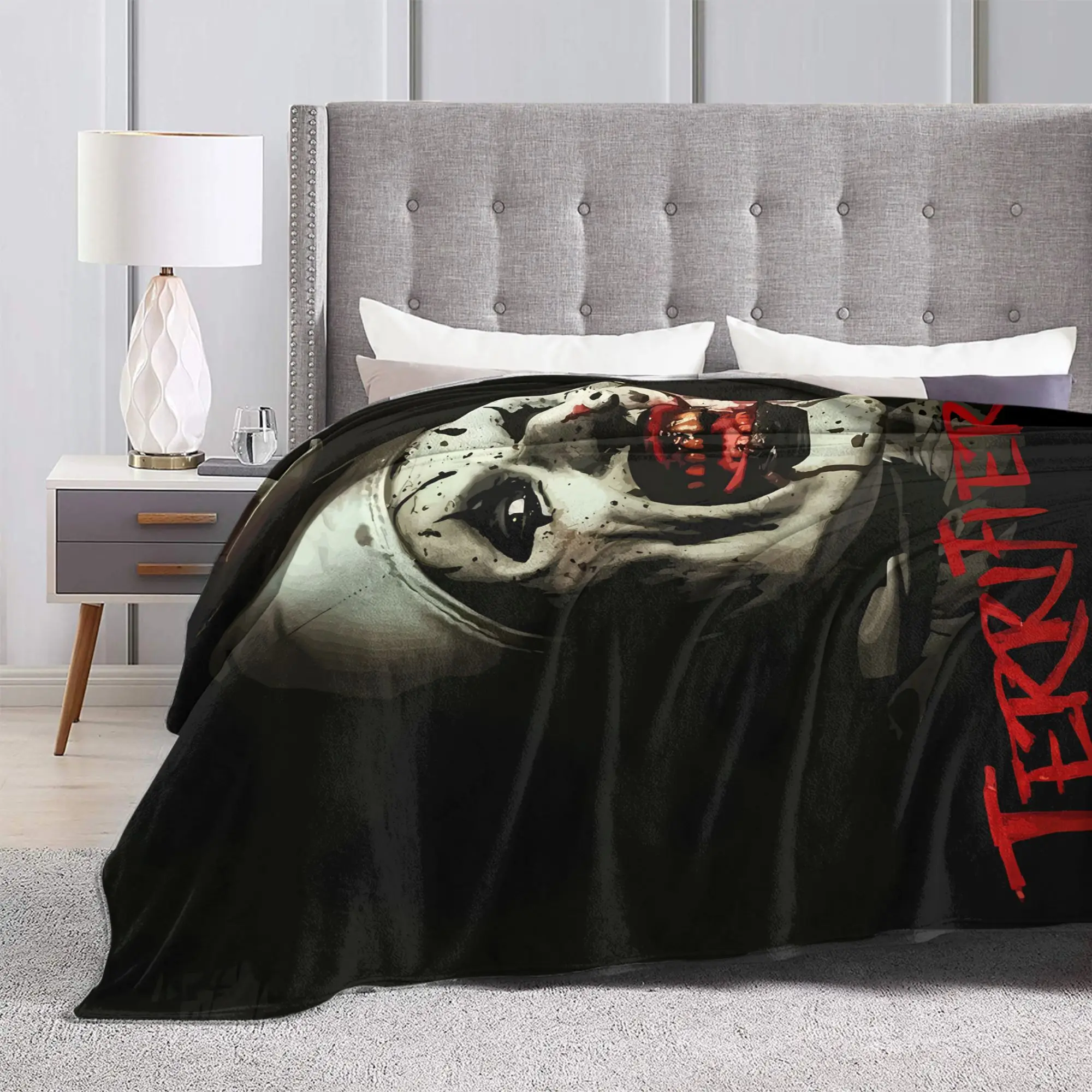 Terrifier Movie Blanket Quality Soft  Throw Blanket Winter Kids Adult Home Decor Street Trend Bedspread