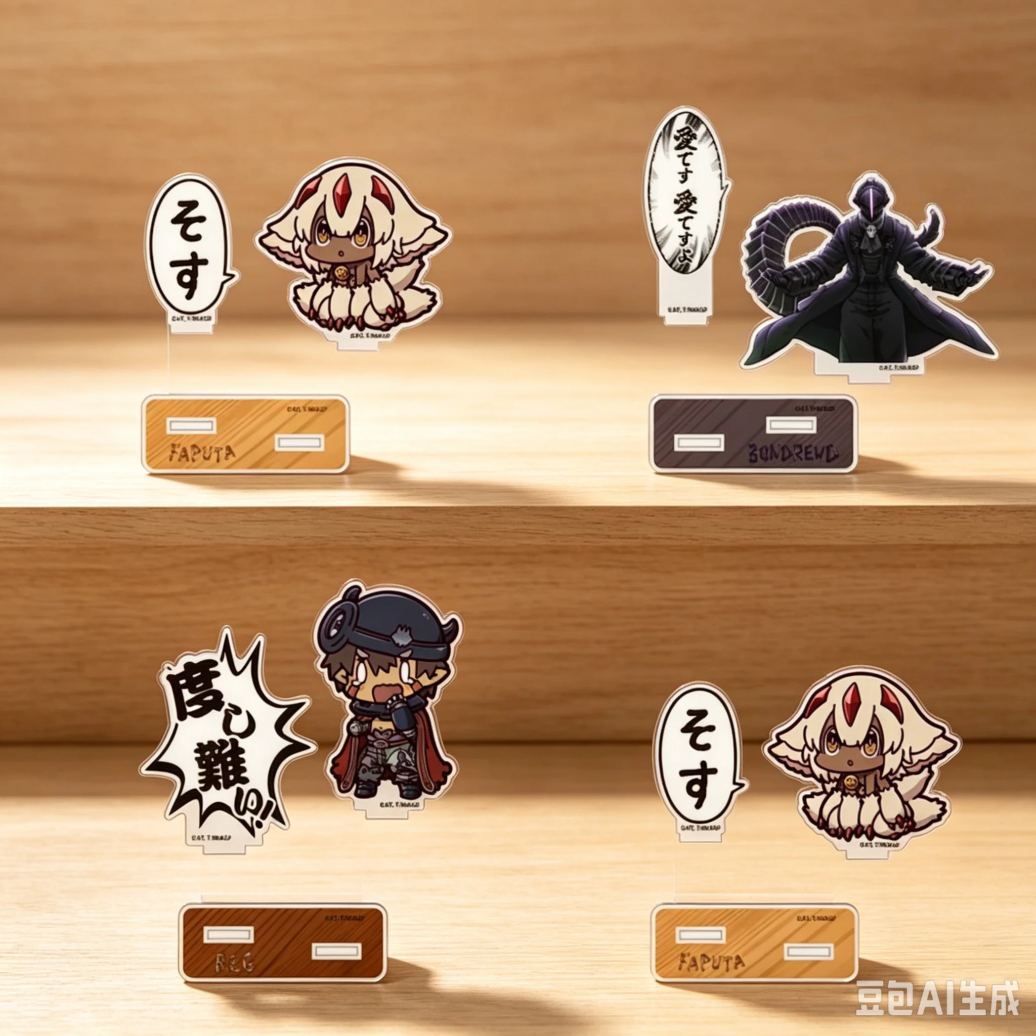 Hot 10CM Anime Made In Abyss Figure Peripheral Collection Acrylic Stand Model Decorations Gifts High Definition Images Keychain