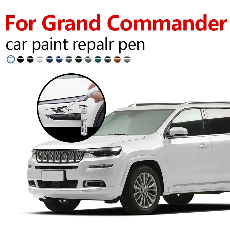 

12ML Paint Repair Pen Touch Up Scratch Remover DIY Auto Accessories For Jeep Grand Commander 2018-2025 K8 Black White Brown Gray